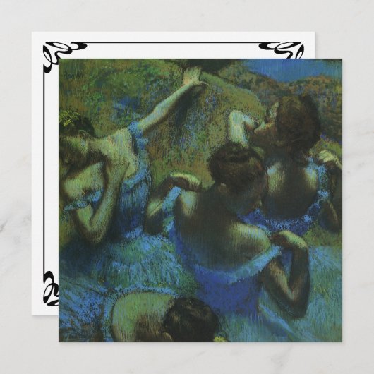 Carte Danseurs bleus par Edgar Degas, Impressionnisme Vi (Devant / Derrière)