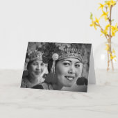 Carte Danseurs de Barong, Bali (Fleur jaune)