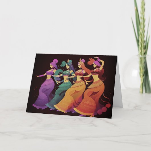 Carte Danseurs du ventre arc-en-ciel (Devant)