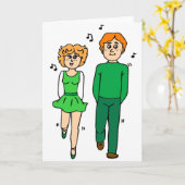 Carte danseurs irlandais (Fleur jaune)