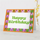 Carte Danseurs irlandais : Joyeux anniversaire (Fleur jaune)