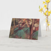 Carte Danseurs, rose et vert par Edgar Degas (Fleur jaune)