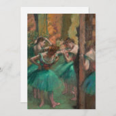 Carte Danseurs, roses et verts | Edgar Degas (Devant / Derrière)