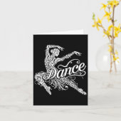 Carte Danseurs Wordart (Fleur jaune)
