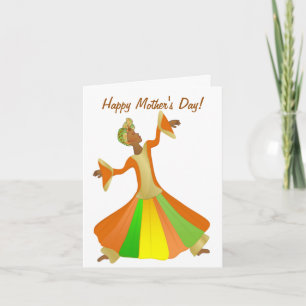 Carte Danseuse afro-américaine Fête des Mères