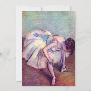 Carte Danseuse assise par Edgar Degas, Art de ballet vin