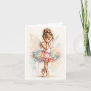 Carte Danseuse ballerine magnifique dans une pose élégan