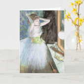 Carte Danseuse dans sa loge d'Edgar Degas (Fleur jaune)