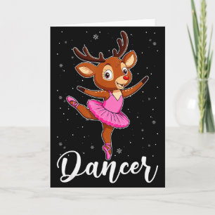 Carte Danseuse de ballet Renne Ballerines Noël Pjs Femme