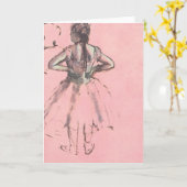 Carte Danseuse de dos, les mains sur les hanches d'Edgar (Fleur jaune)