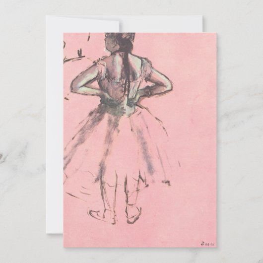 Carte Danseuse de dos, les mains sur les hanches par Edg (Devant)