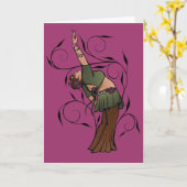 Carte Danseuse du ventre Dawn Backbend (Fleur jaune)