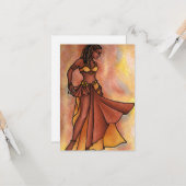 Carte Danseuse du ventre Nubian Sister - (Devant/Arrière en situation)