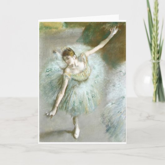 Carte Danseuse en vert, Edgar Degas (Devant)