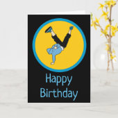 Carte danseuse Hip hop de rue (Fleur jaune)