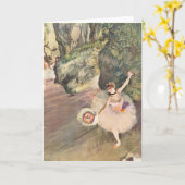 Carte Danseuse prenant une corse - Edgar Degas - 1878 (Fleur jaune)