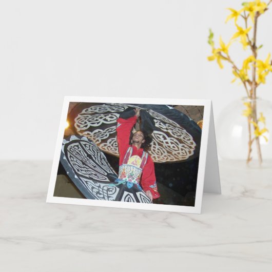 Carte Danseuse Tanoura Égyptienne (Fleur jaune)