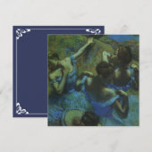 Carte Danseuses bleues par Edgar Degas, Impressionnisme  (Devant / Derrière)