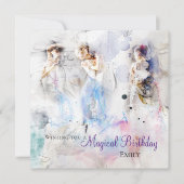 Carte Danseuses élégantes Magique Anniversaire Couleurs  (Devant)