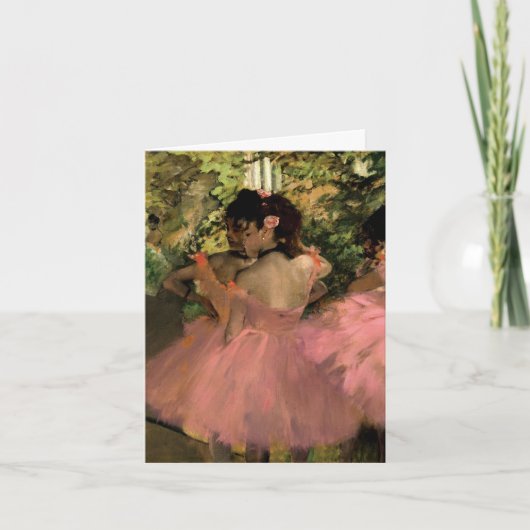 Carte Danseuses en rose (Devant)