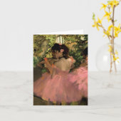 Carte Danseuses en rose (Fleur jaune)