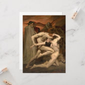Carte Dante et Virgile en enfer (par Bouguereau) (Devant/Arrière en situation)
