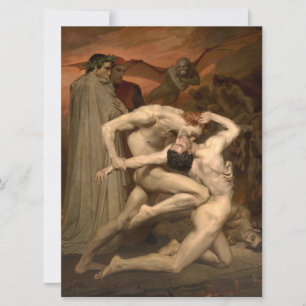 Carte Dante et Virgile en enfer (par Bouguereau)