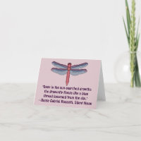 Dante Gabriel Rossetti Dragonfly Quota Notecard