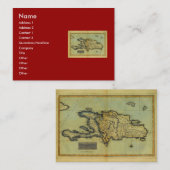 Carte d'antiquaire du classique 1823 de Hispaniola (Devant / Derrière)