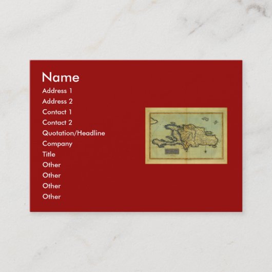 Carte d'antiquaire du classique 1823 de Hispaniola (Devant)