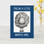 CARTE D'APOLOGIE SENTIMENT SHEEPISH (Fleur jaune)