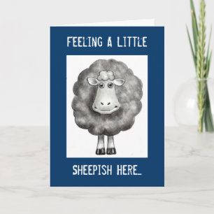 CARTE D'APOLOGIE SENTIMENT SHEEPISH