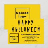 Carte d'appartement petit jaune d'Halloween d'affa (Devant / Derrière)