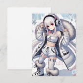 Carte d'appartement pour fille Anime (Devant / Derrière)
