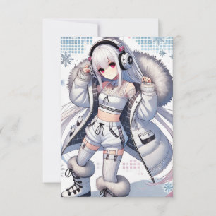 Carte d'appartement pour fille Anime