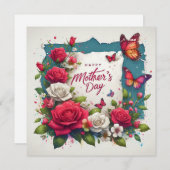 Carte d'appartement pour la fête des mères (Devant / Derrière)