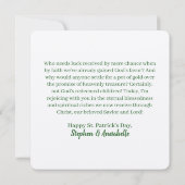 Carte d'appartement St. Patrick de religion chréti (Dos)