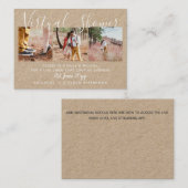 Carte D'appel 100 Mariage PHOTO-Shower Live Conversation Budget (Devant / Derrière)