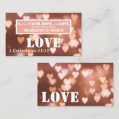 Carte D'appel 1 Corinthiens 13:13 AMOUR (Devant / Derrière)