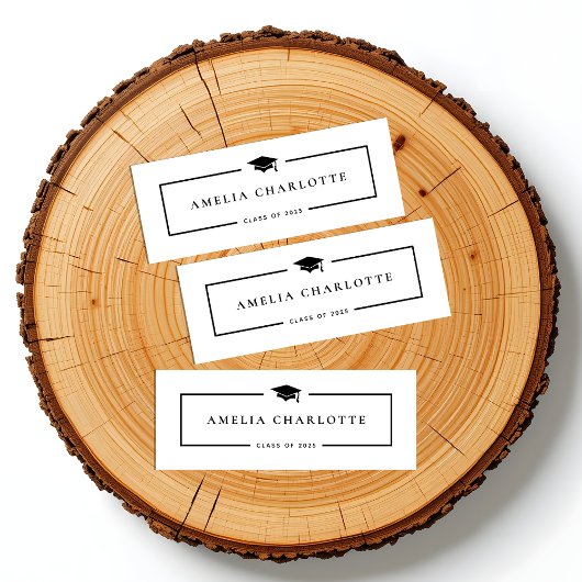 Carte D'appel 2025 Graduation Name Cards - Moderne minimaliste