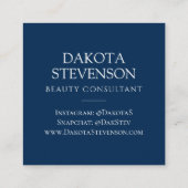 Carte D'appel 80s Abstrait tendance | Monogramme d'or marine et  (Dos)