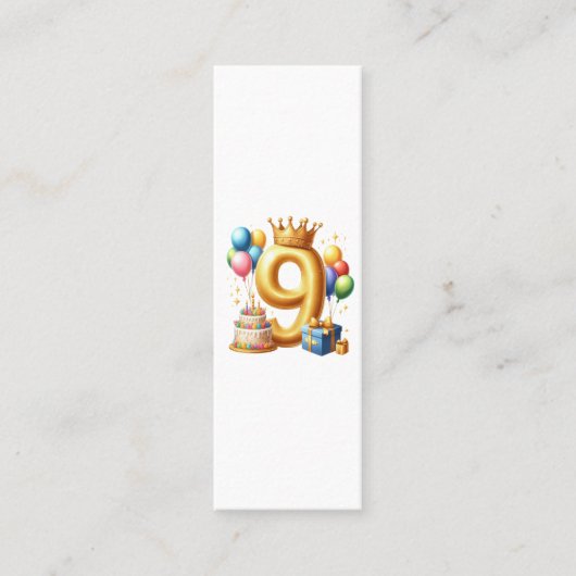 Carte D'appel 9e anniversaire doré (Devant)