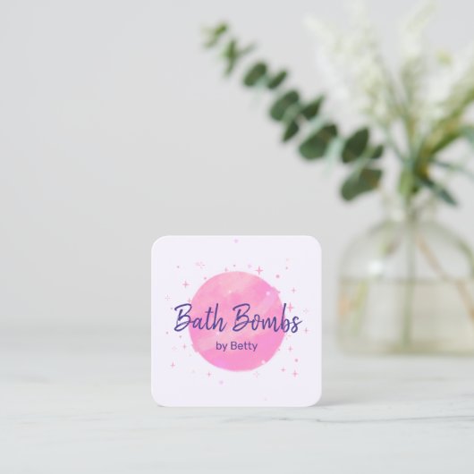 Carte d'appel à la bombe rose (Debout devant)