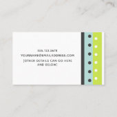 Carte d'appel à la chaux, aux points bleus et gris (Dos)