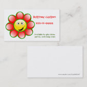 carte d'appel à la fleur (Devant / Derrière)