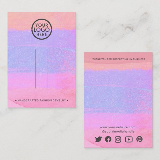 Carte D'appel Abstrait Ajouter votre logo Écran Barrette (Devant / Derrière)