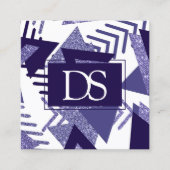 Carte D'appel abstrait Cool des années 80 | Monogramme de formes (Devant)