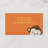 Carte D'appel Affaires de singe oranges à la mode/télécarte de (Dos)
