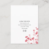 Carte D'appel Affichage de la collection d'oreilles de Fleur sau (Dos)