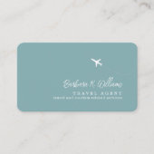 Carte D'appel Agent de voyage bleu grisâtre (Devant)